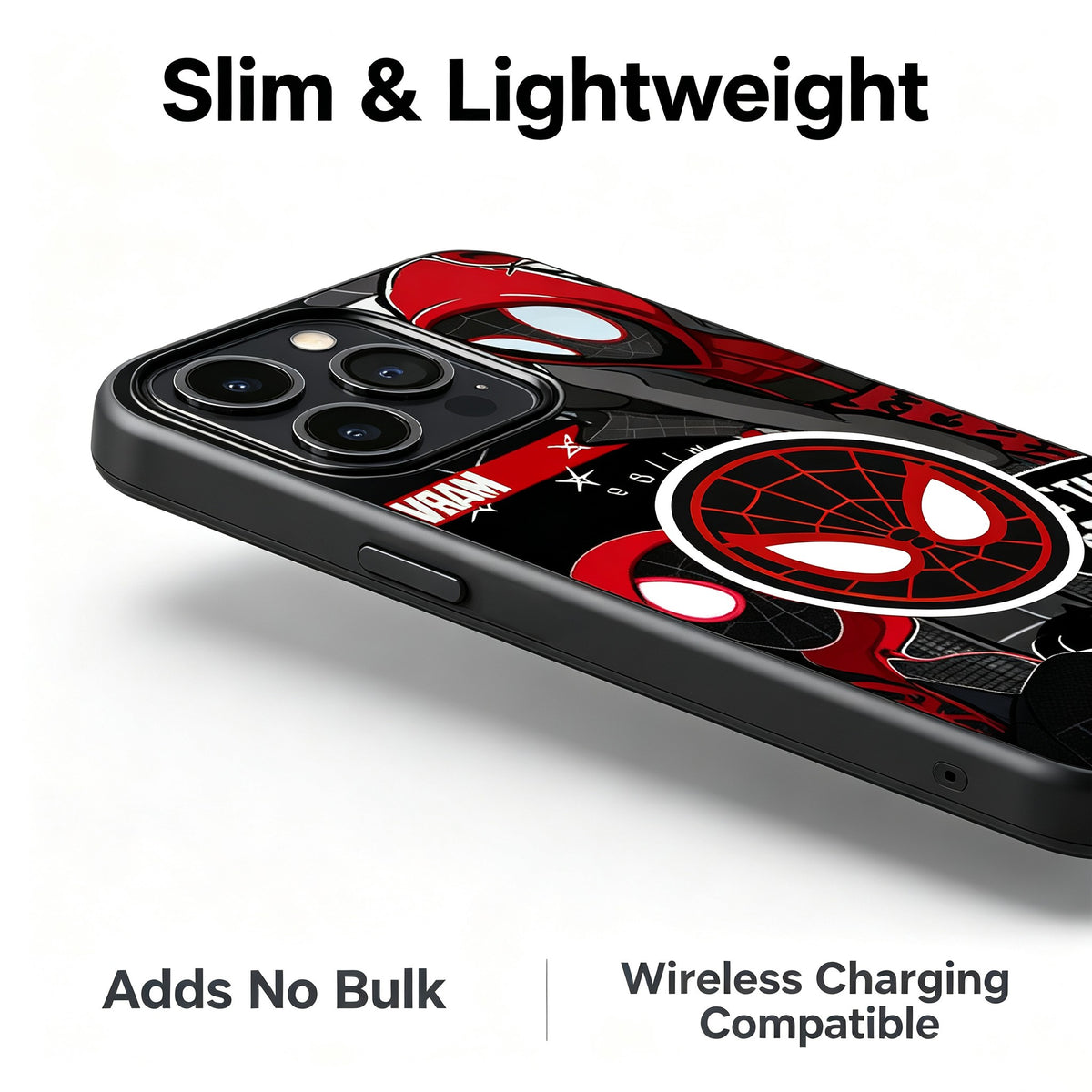 Marvel Spider‑Man Miles Morales Phone Case, Shockproof Soft TPU Bumper Cover, HD Comic Print Scratch Resistant Slim Protective Case For iPhone Series Anime Fan Gift