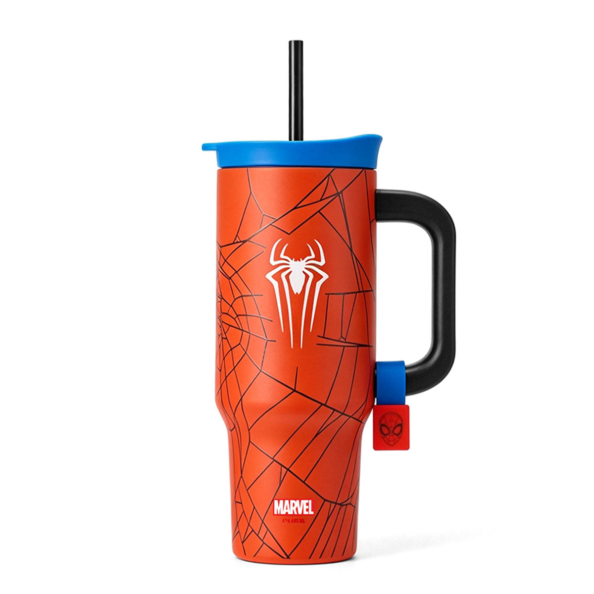 Marvel Spider-Man Venom 32oz 950ml 304 Stainless Steel Tumbler With Handle And Straw Leak Proof Lid Ergonomic Grip Food Grade Travel Ice Mug Water Cup 2 Color Options For Anime Fans
