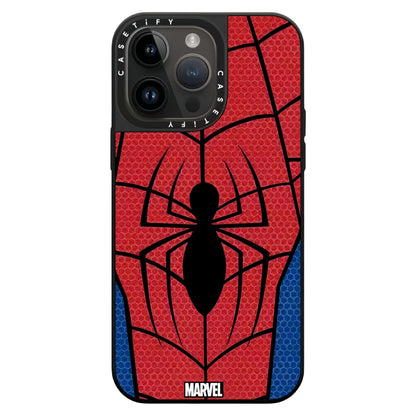 Marvel Spider‑Man Classic Mask & Suit Pattern iPhone Phone Case, Anti‑Drop Shockproof Protective Phone Cover, Raised Camera Bezel Precise Cutout Phone Shell, 2 Styles Available