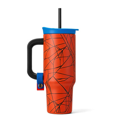 Marvel Spider-Man Venom 32oz 950ml 304 Stainless Steel Tumbler With Handle And Straw Leak Proof Lid Ergonomic Grip Food Grade Travel Ice Mug Water Cup 2 Color Options For Anime Fans