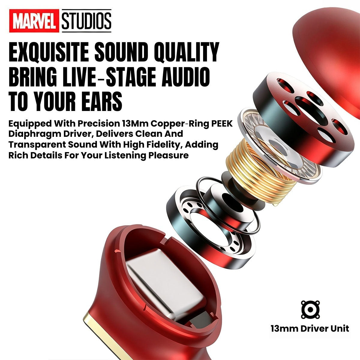 Marvel Avengers Iron Man Captain America Black Panther Multi‑Variant TWS Wireless Bluetooth 5.3 Earbuds, Flip‑Open Lighter‑Style Zinc‑Alloy Gaming Earphones, HIFI Stereo Low Latency Type‑C Charging Collectible Gift For Marvel Fans