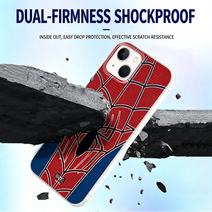 MARVEL Spider-Man Holographic Laser iPhone Case, Raised Lens Protection Shockproof Soft Hard Hybrid Protective Phone Cover