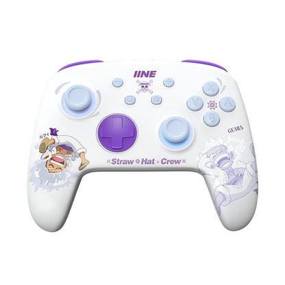 One Piece Monkey D. Luffy Nika Gear 5 Switch Wireless Pro Controller, Mechanical Keys, ALPS Joystick, RGB Lighting, Macro Programming, Six‑Axis Somatosensory, NFC Amiibo Support Gamepad for Switch OLED