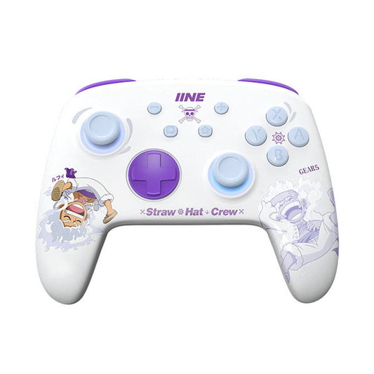 One Piece Monkey D. Luffy Nika Gear 5 Switch Wireless Pro Controller, Mechanical Keys, ALPS Joystick, RGB Lighting, Macro Programming, Six‑Axis Somatosensory, NFC Amiibo Support Gamepad for Switch OLED