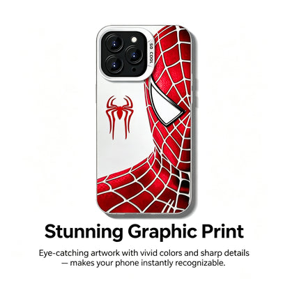 Spider‑Man Classic Suit Graphic iPhone Phone Case, Anti‑Drop Full‑Body Protective Cover, Precise Cutout Lens Raised Protection Phone Shell, Red & Black 2 Styles Available