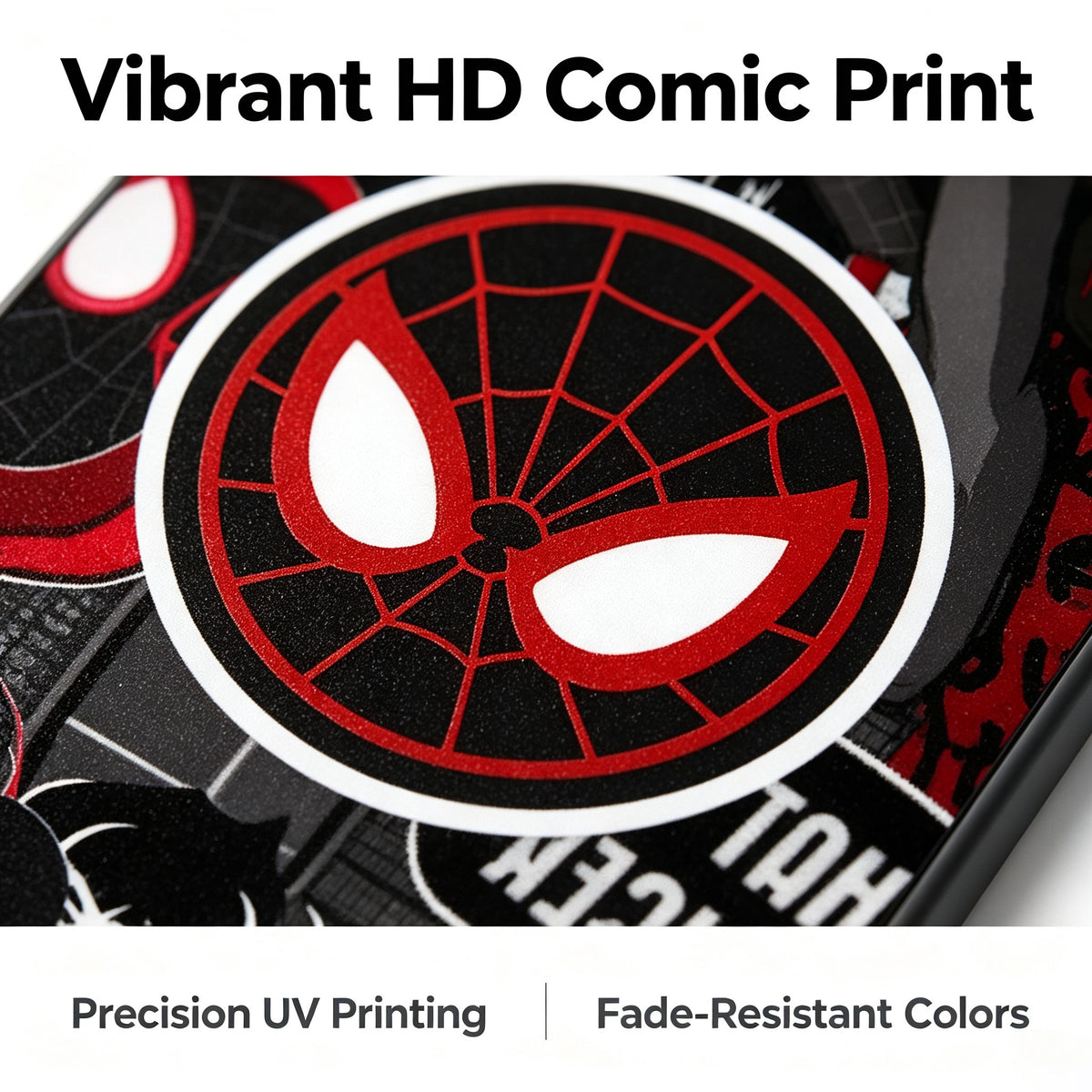 Marvel Spider‑Man Miles Morales Phone Case, Shockproof Soft TPU Bumper Cover, HD Comic Print Scratch Resistant Slim Protective Case For iPhone Series Anime Fan Gift