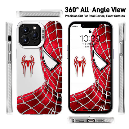 Spider‑Man Classic Suit Graphic iPhone Phone Case, Anti‑Drop Full‑Body Protective Cover, Precise Cutout Lens Raised Protection Phone Shell, Red & Black 2 Styles Available