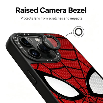 Marvel Spider‑Man Classic Mask & Suit Pattern iPhone Phone Case, Anti‑Drop Shockproof Protective Phone Cover, Raised Camera Bezel Precise Cutout Phone Shell, 2 Styles Available