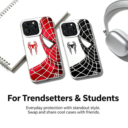 Spider‑Man Classic Suit Graphic iPhone Phone Case, Anti‑Drop Full‑Body Protective Cover, Precise Cutout Lens Raised Protection Phone Shell, Red & Black 2 Styles Available