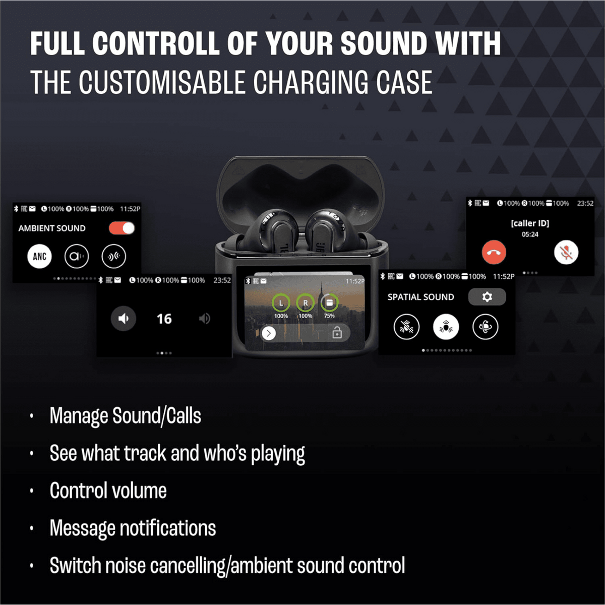 Bluetooth headset with HD screen to enjoy new smart experience
