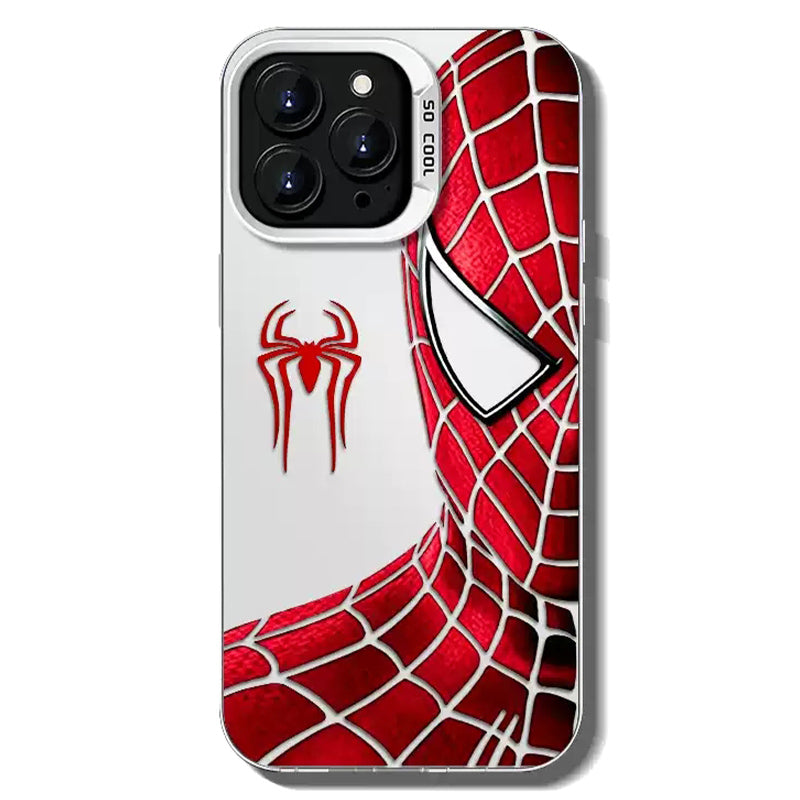 Spider‑Man Classic Suit Graphic iPhone Phone Case, Anti‑Drop Full‑Body Protective Cover, Precise Cutout Lens Raised Protection Phone Shell, Red & Black 2 Styles Available