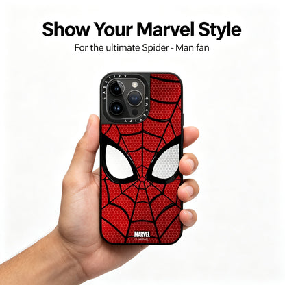 Marvel Spider‑Man Classic Mask & Suit Pattern iPhone Phone Case, Anti‑Drop Shockproof Protective Phone Cover, Raised Camera Bezel Precise Cutout Phone Shell, 2 Styles Available